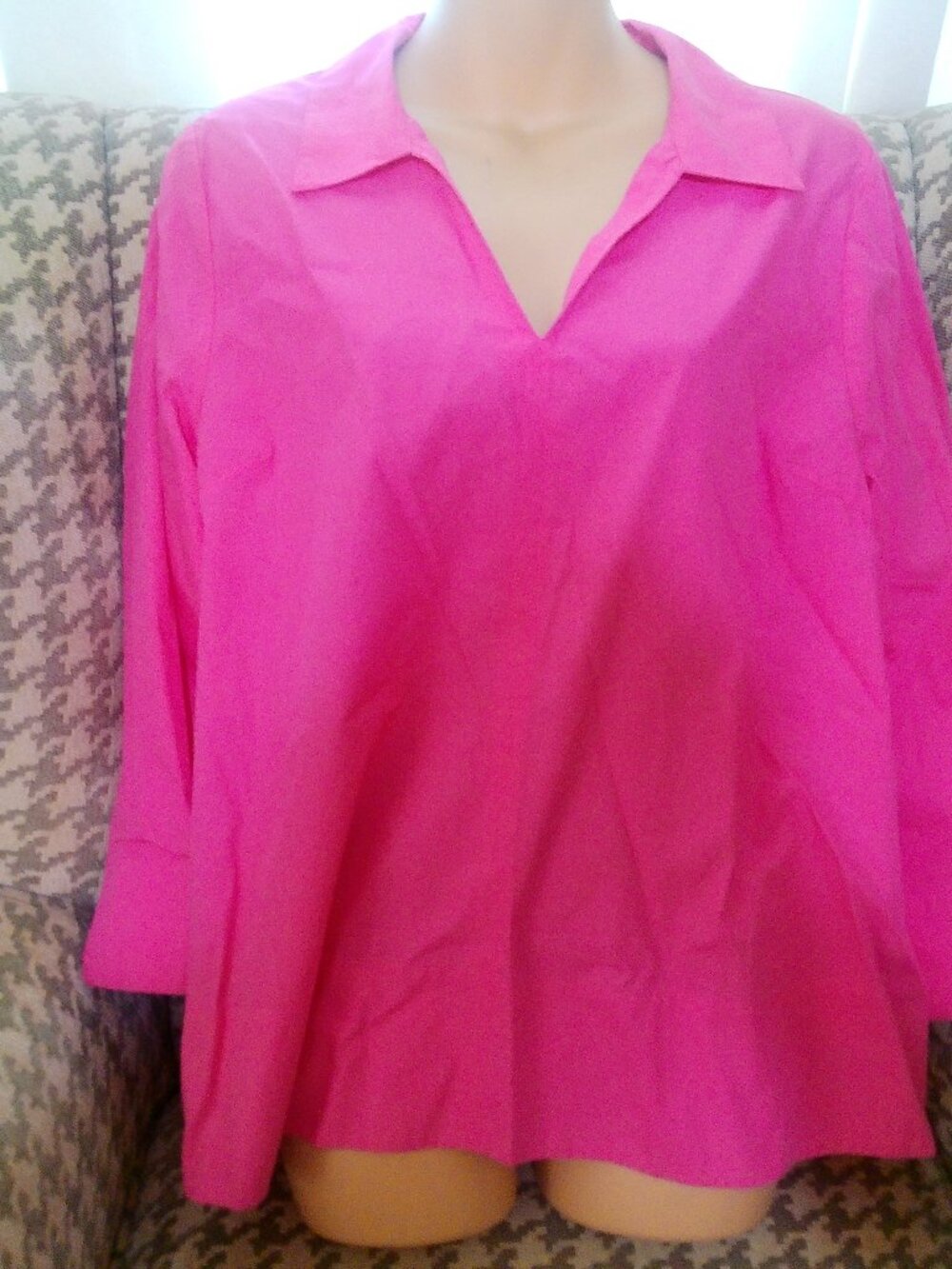 HOT PINK CROWN IVY BEAUTIFUL BLOUSE SIZE XL GREAT CONDITION